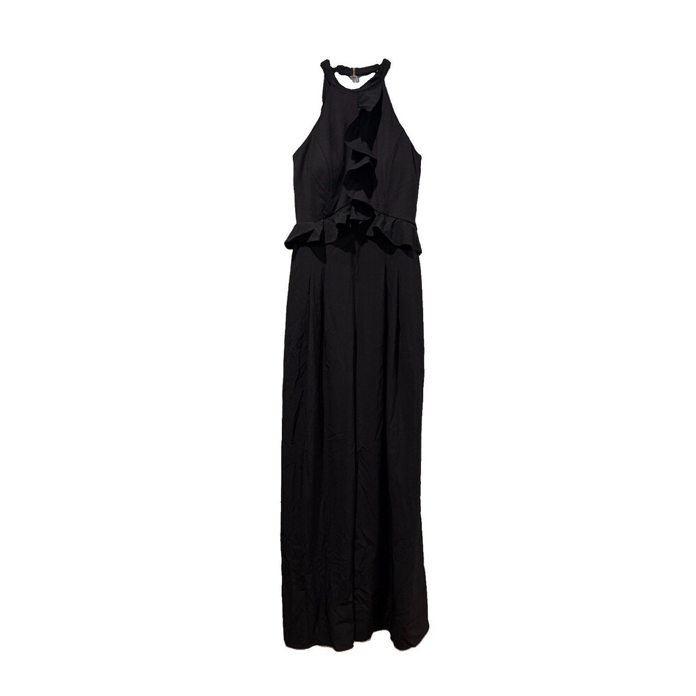 NWOT Halara Ruffle Jumpsuit Womens Small Pockets Minimal Party Wedding Vacation